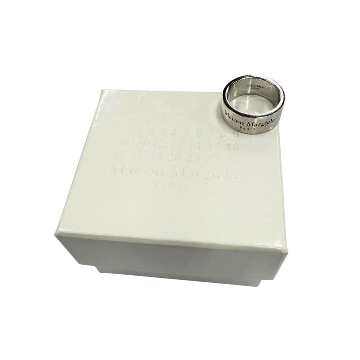 Great Maison Margiela Ring ring Logo engraving Silver 925 mens
