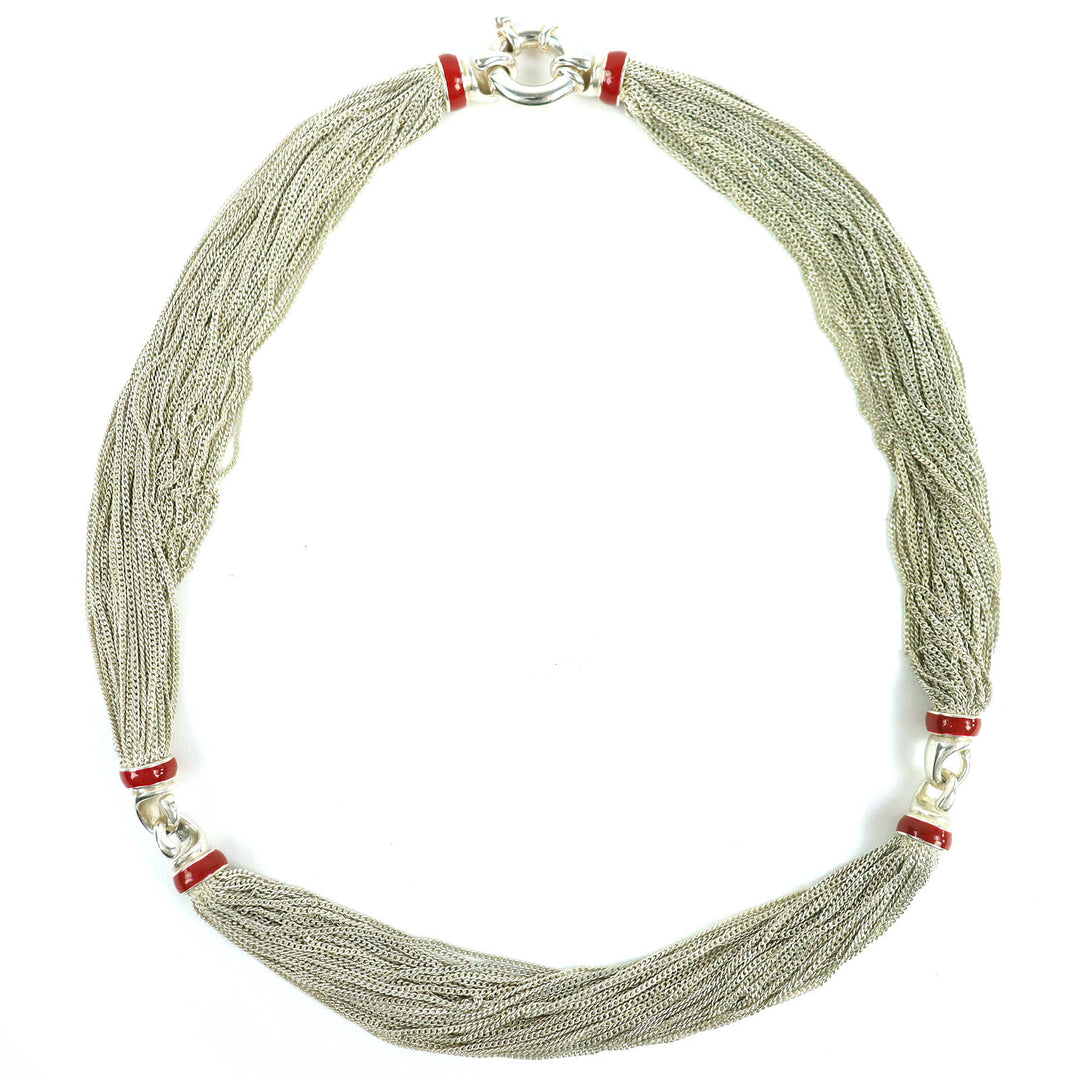 Great TIFFANY&Co. Necklace Multi-strand Necklace, Total Length 17.1"" Silver 925