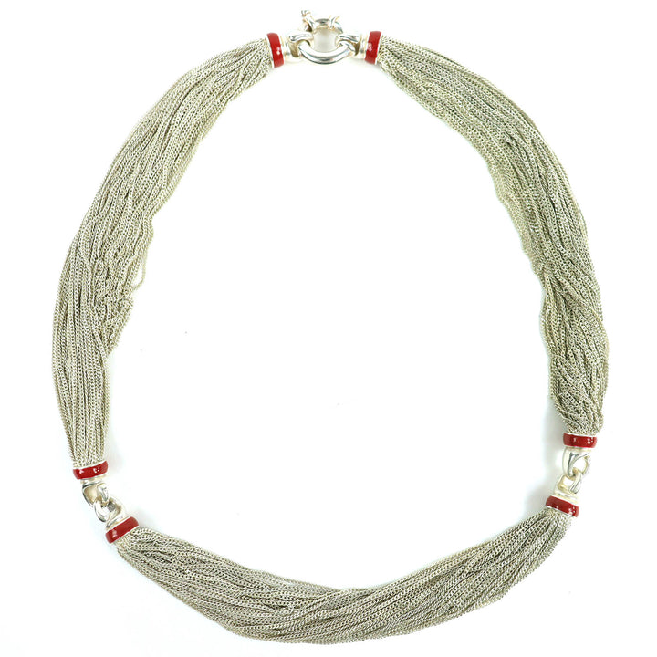 Great TIFFANY&Co. Necklace Multi-strand Necklace, Total Length 17.1"" Silver 925