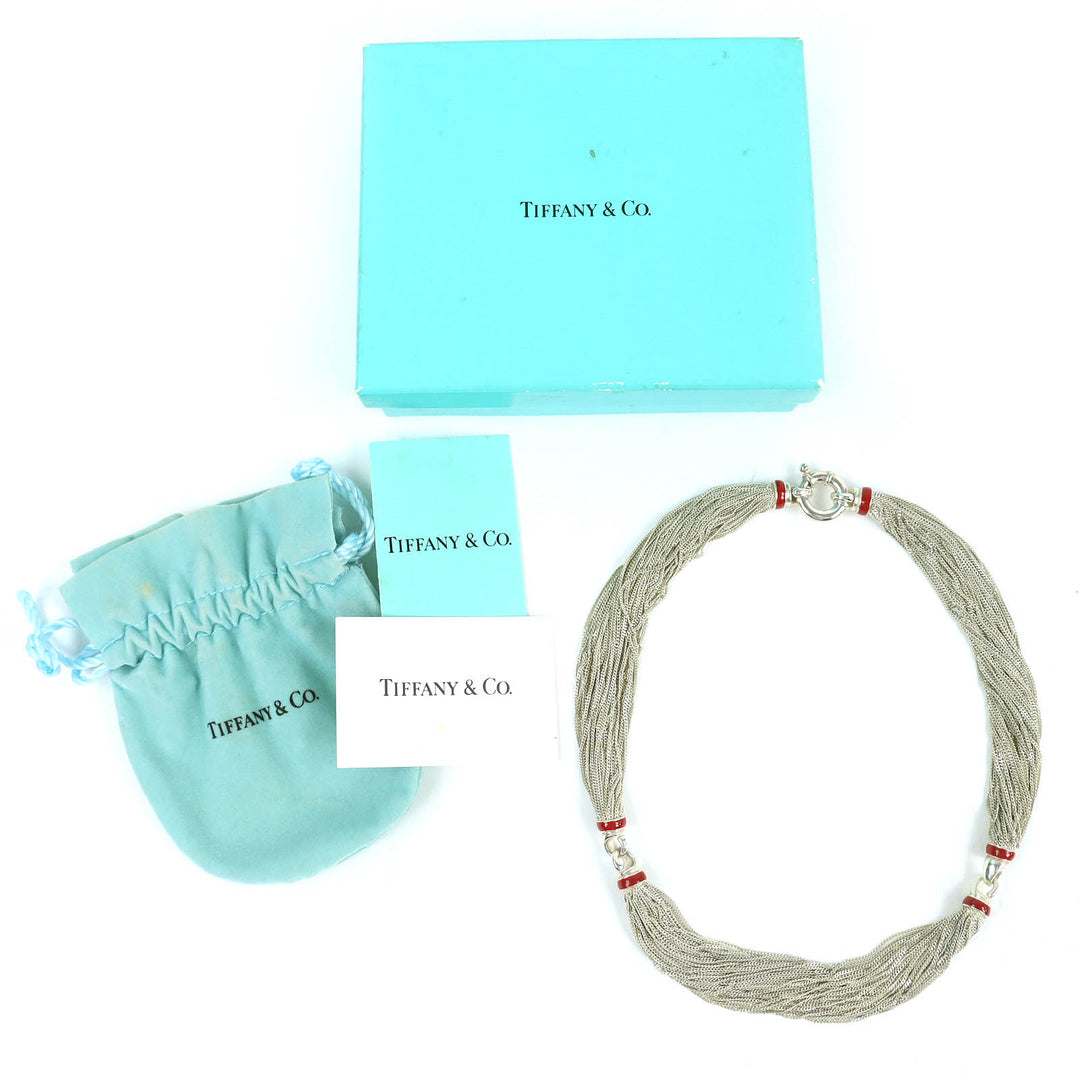 Great TIFFANY&Co. Necklace Multi-strand Necklace, Total Length 17.1"" Silver 925