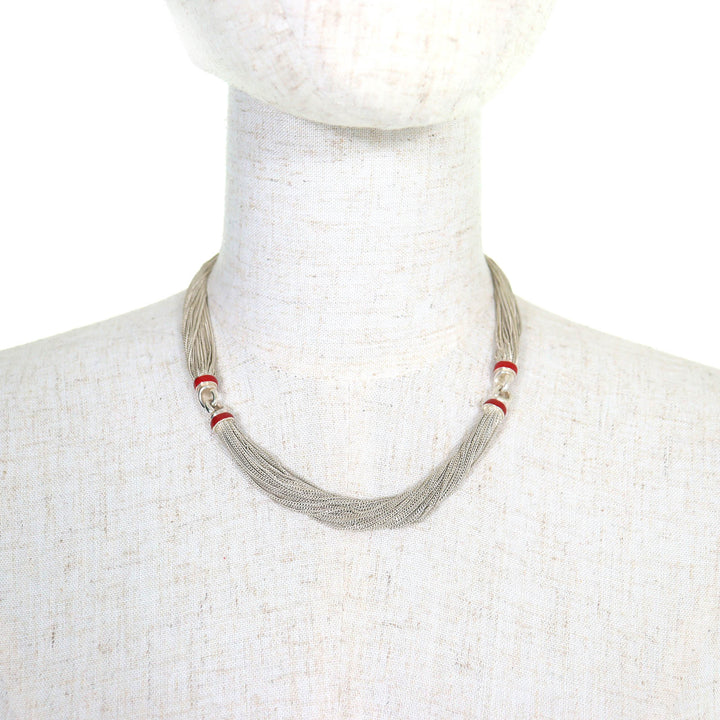 Great TIFFANY&Co. Necklace Multi-strand Necklace, Total Length 17.1"" Silver 925