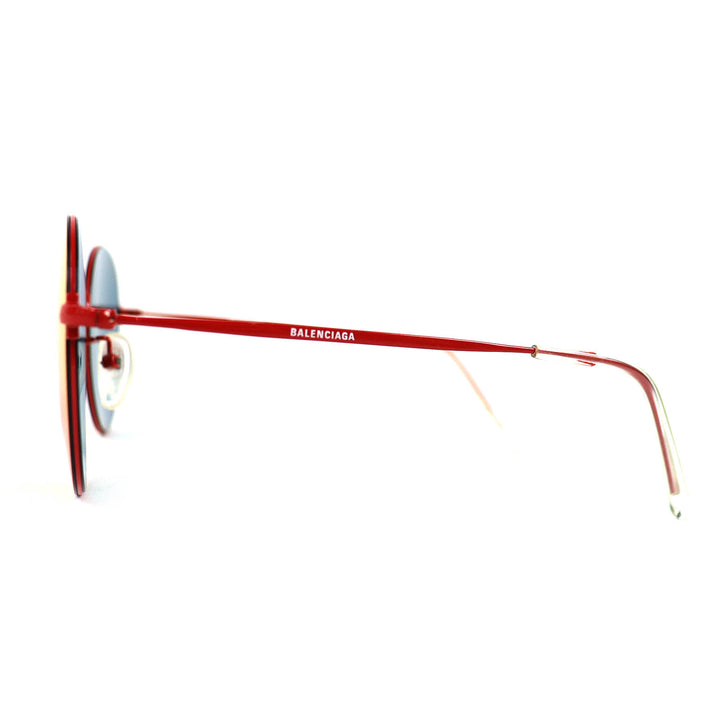 Great BALENCIAGA sunglasses Logo Round Mirror Lens Red mens BB0016SK