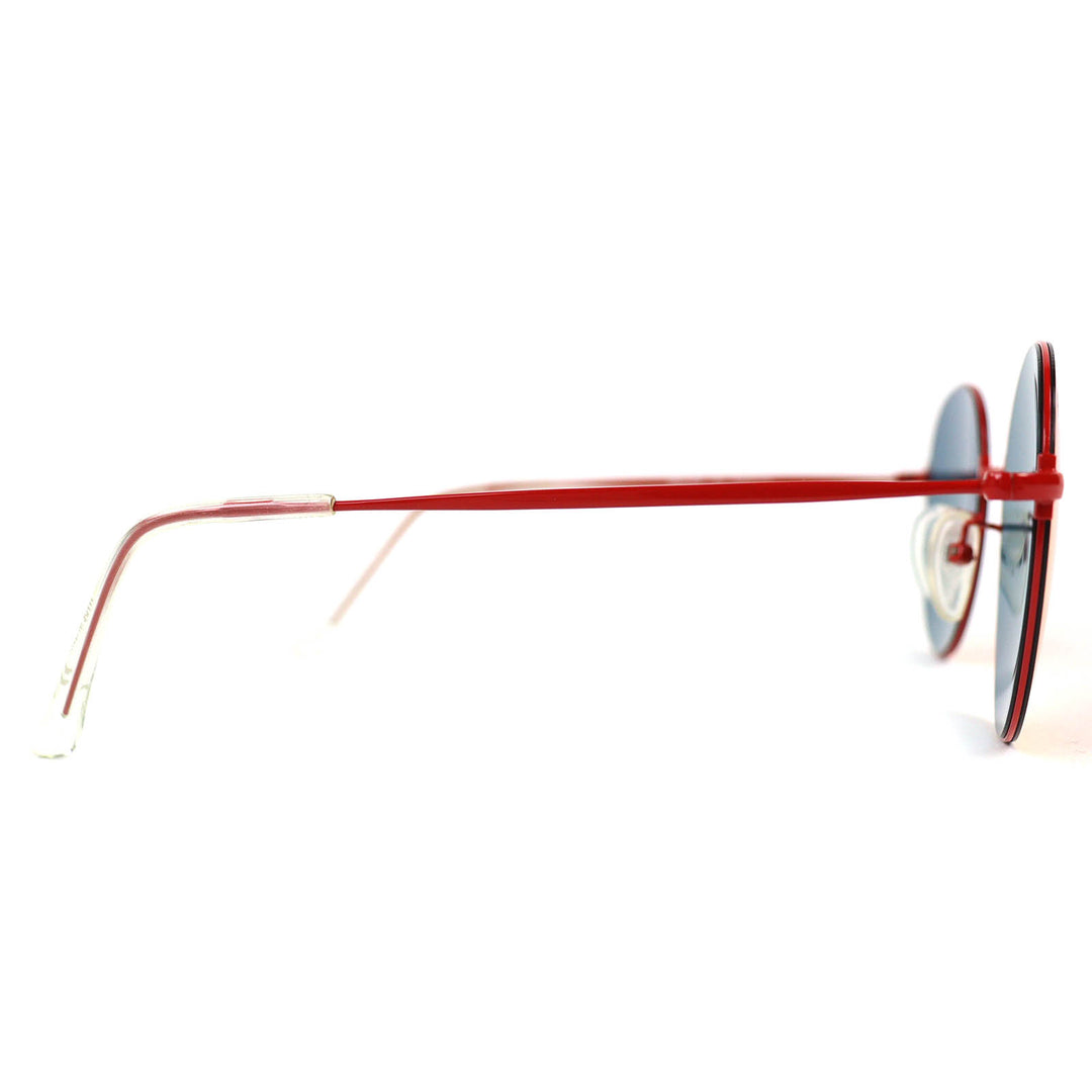 Great BALENCIAGA sunglasses Logo Round Mirror Lens Red mens BB0016SK