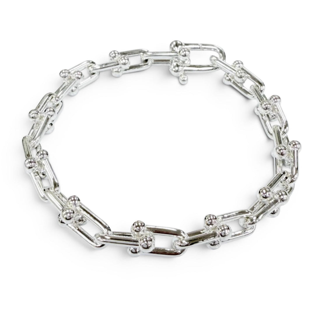 Excellent TIFFANY&Co. bracelet Small Link Bracelet 24 frames Silver AG925 Women