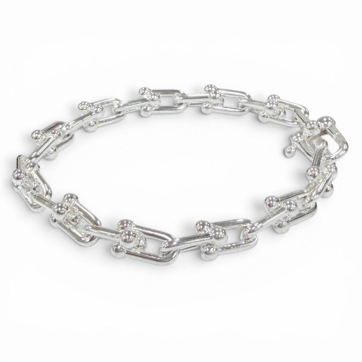 Excellent TIFFANY&Co. bracelet Small Link Bracelet 24 frames Silver AG925 Women