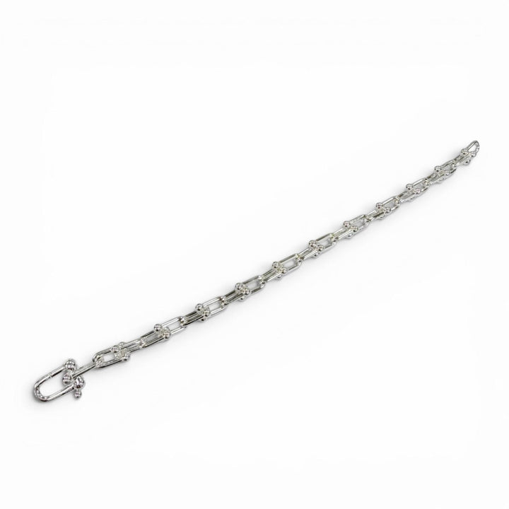 Excellent TIFFANY&Co. bracelet Small Link Bracelet 24 frames Silver AG925 Women