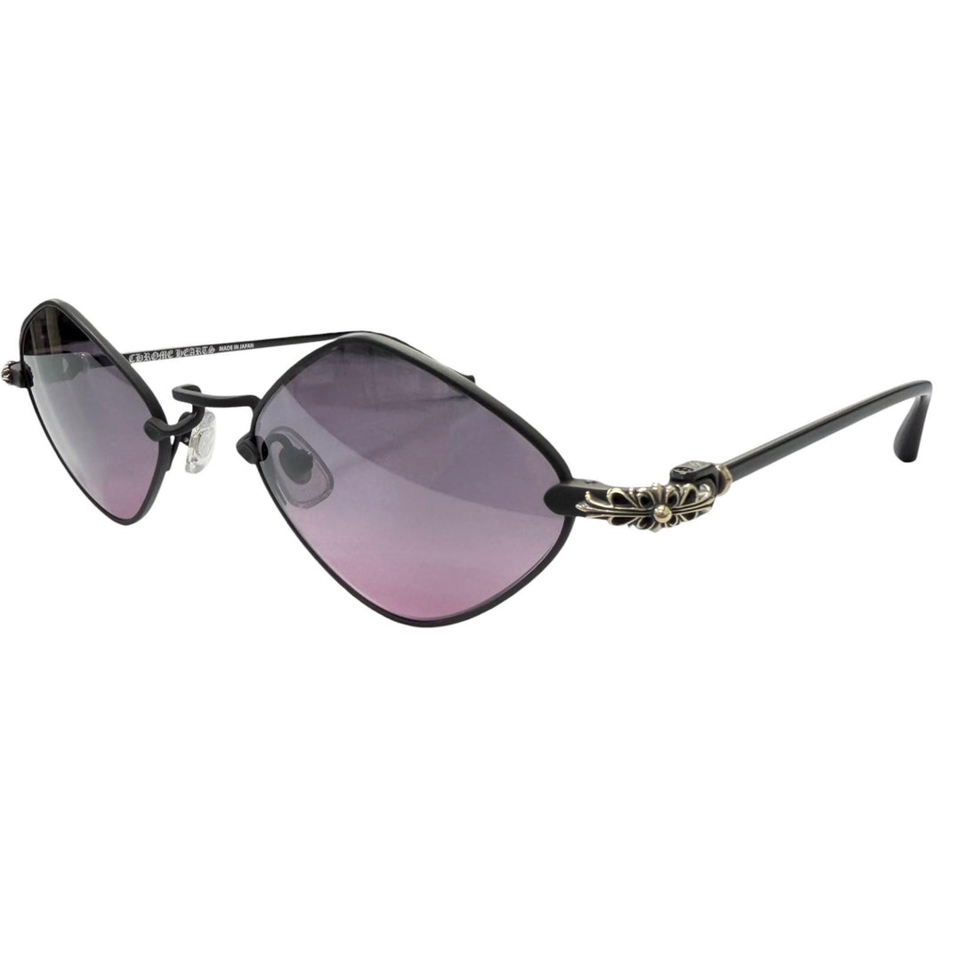 Excellent CHROME HEARTS sunglasses DIAMOND DOG Floral cross