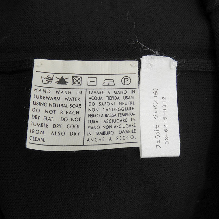 Excellent Salvatore Ferragamo knit black wool mens S