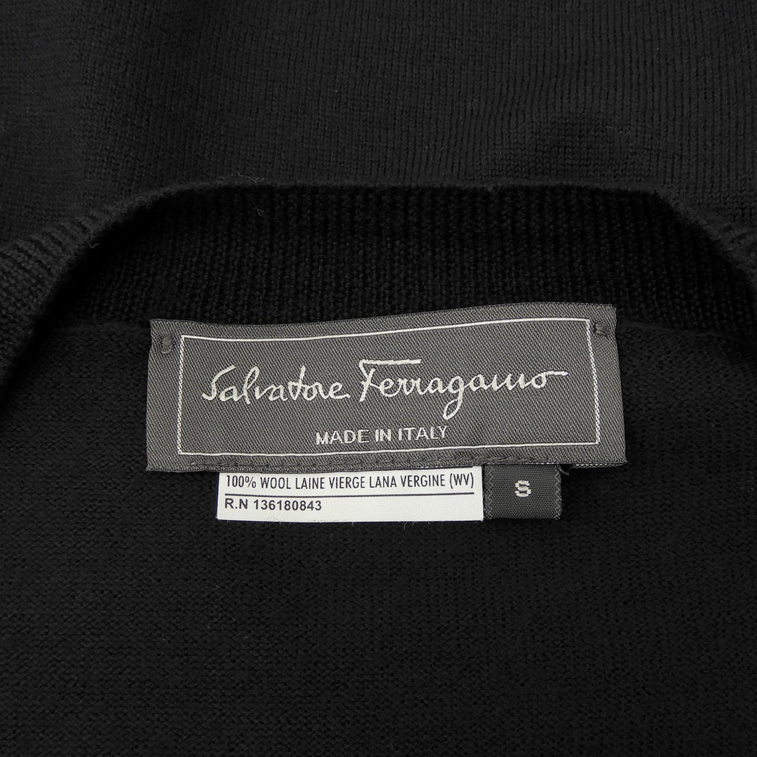 Excellent Salvatore Ferragamo knit black wool mens S