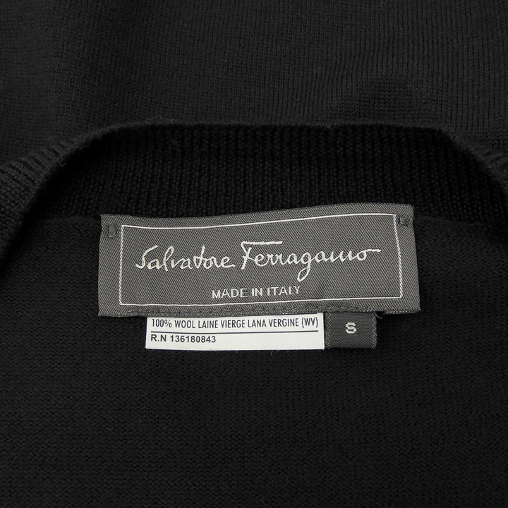 Excellent Salvatore Ferragamo knit black wool mens S
