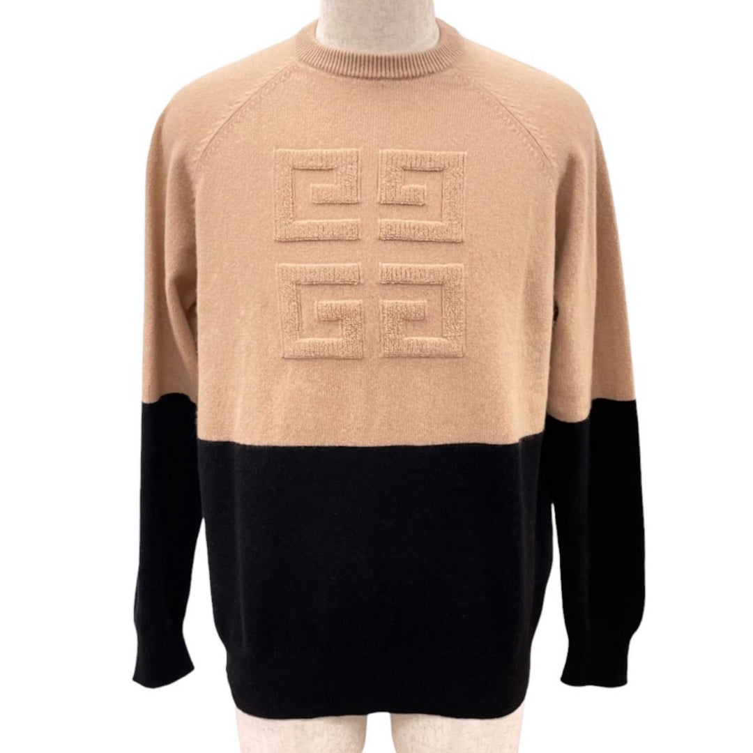 Great GIVENCHY sweater Two-tone ribbed knit sweater cashmere BW908N4Z68
