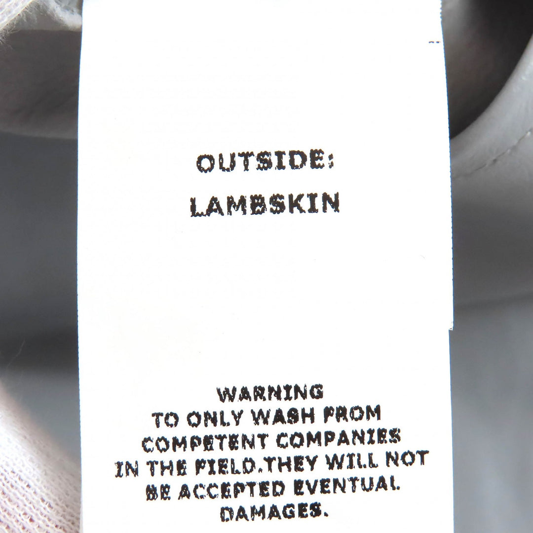 Pristine EMMETI poncho Lambskin Zip-Up Poncho Coat gray Women 38