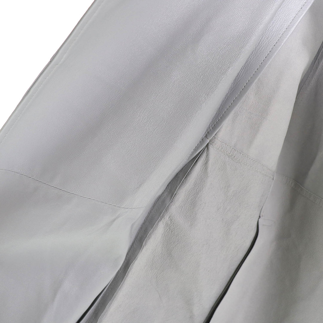 Pristine EMMETI poncho Lambskin Zip-Up Poncho Coat gray Women 38