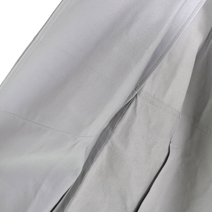 Pristine EMMETI poncho Lambskin Zip-Up Poncho Coat gray Women 38