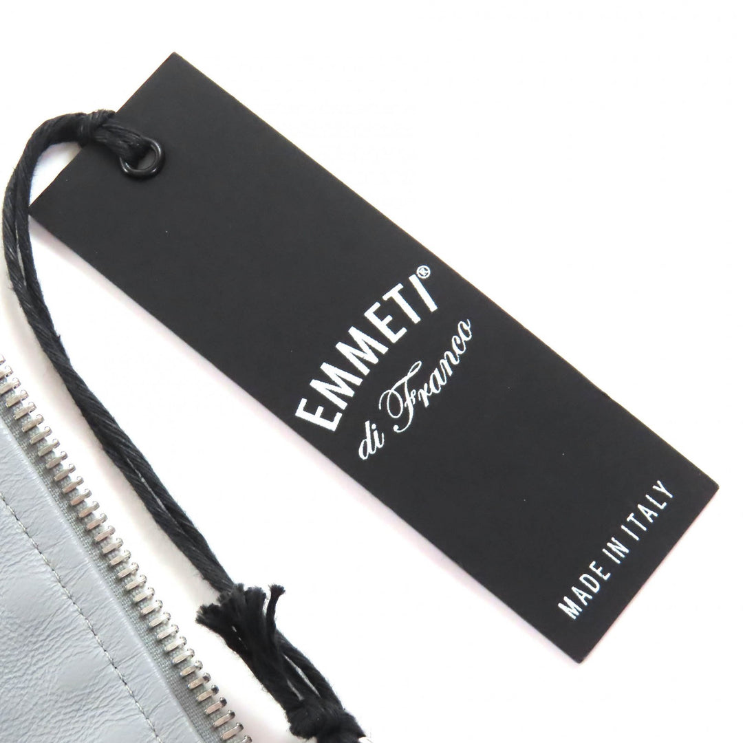 Pristine EMMETI poncho Lambskin Zip-Up Poncho Coat gray Women 38
