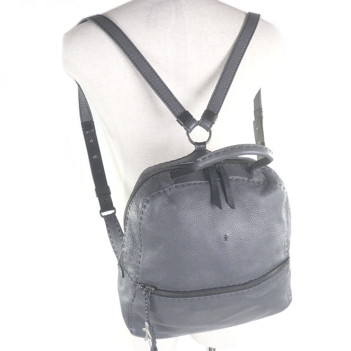 Excellent HENRY BEGUELIN Backpack Â· Daypack PERA ZAINO gray leather mens