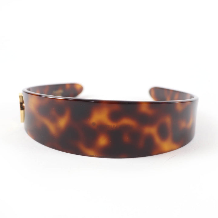 Excellent LOUIS VUITTON Katyusha LV Circle Headband Brown Women M02980
