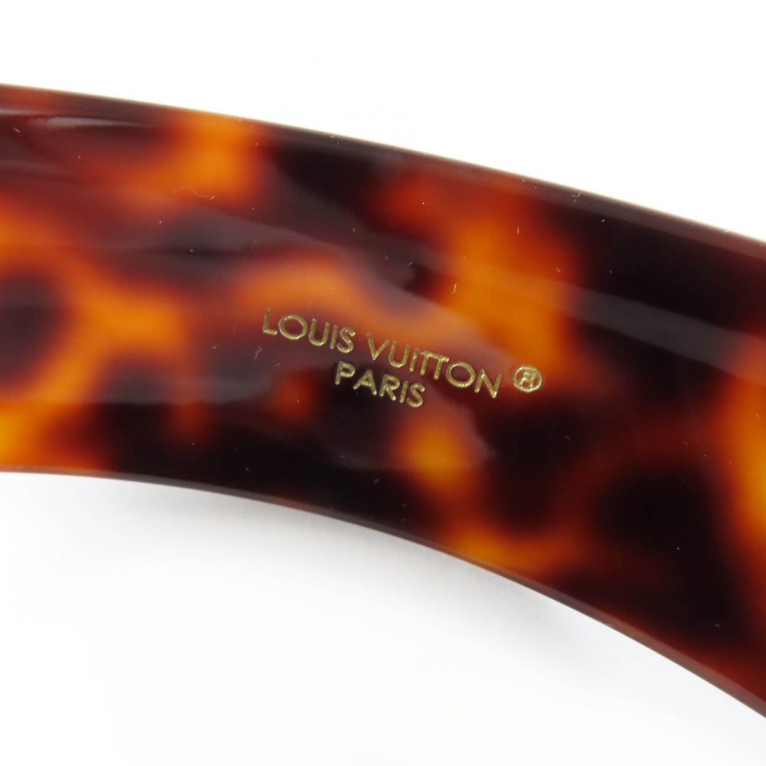Excellent LOUIS VUITTON Katyusha LV Circle Headband Brown Women M02980