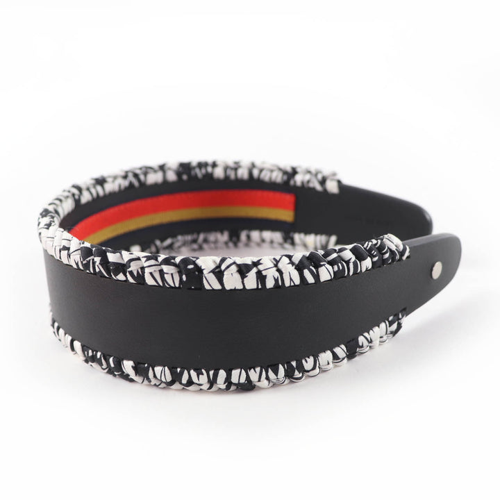 Great HERMES Katyusha Grace Serie Metal Leather black leather Women
