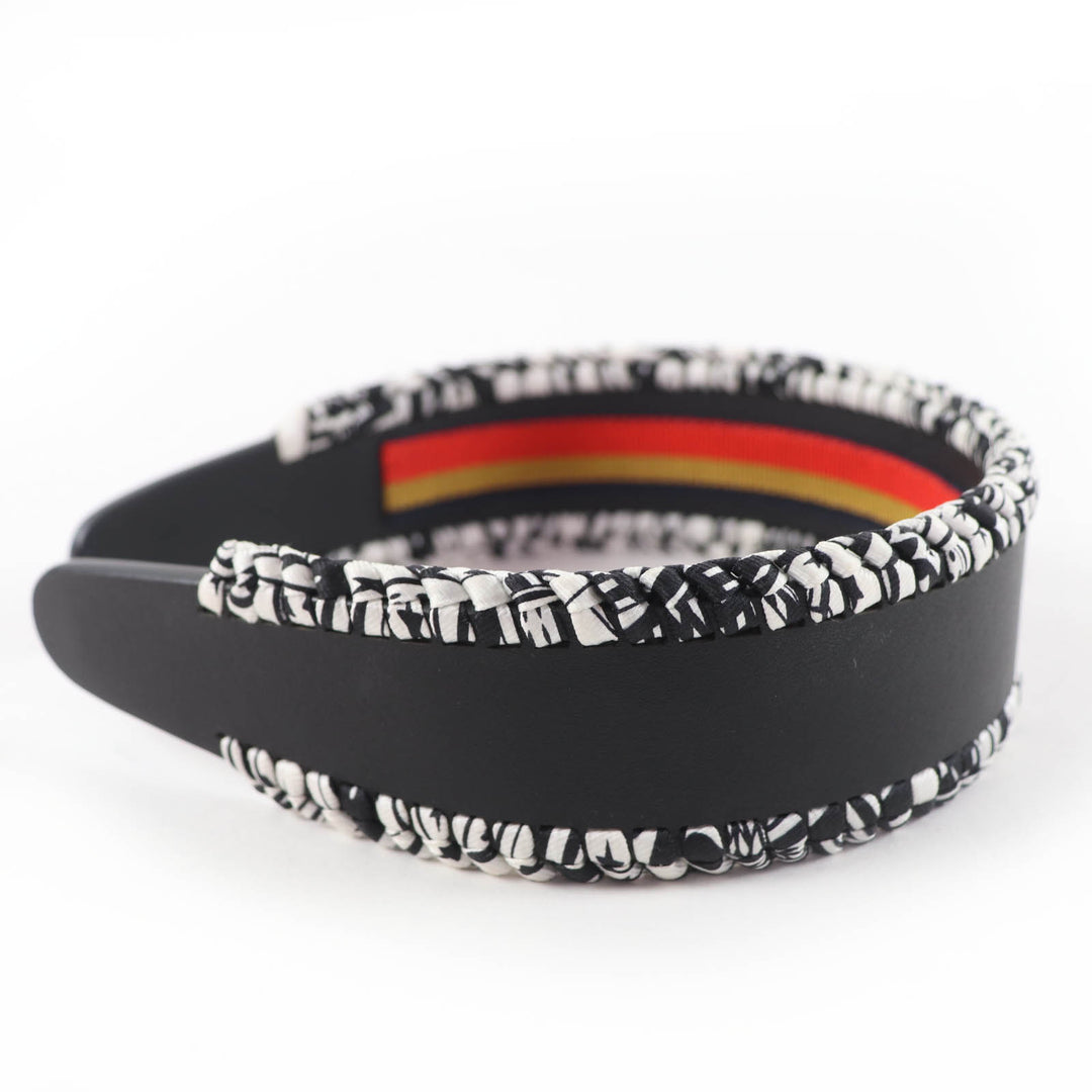 Great HERMES Katyusha Grace Serie Metal Leather black leather Women