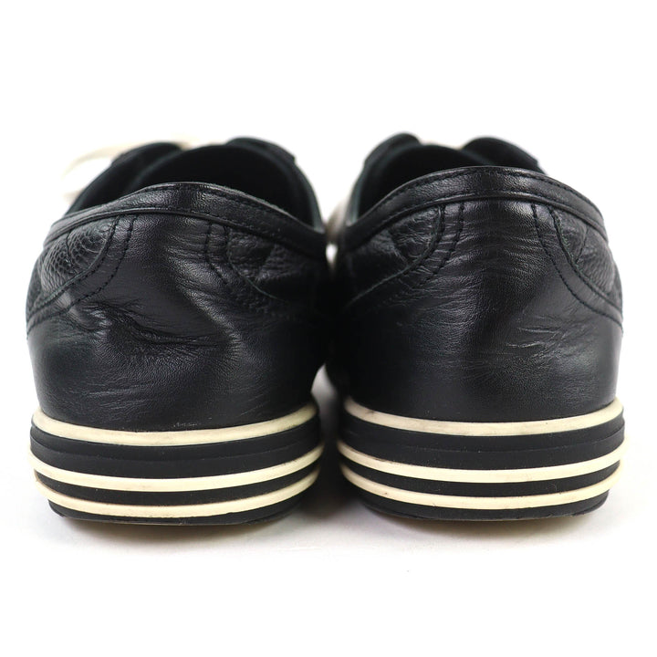 Great CHANEL Low cut sneakers COCO Mark Matelasse Quilting Caviar skin 38 G26563