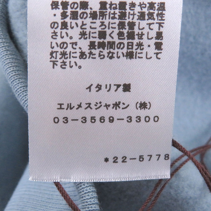 Pristine HERMES hoodie Super H Horse Lamb Leather Patch Pullover