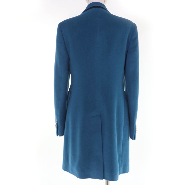 Pristine TAGLIATORE coat cashmere blend blue Angola Women 42 CFDL10P