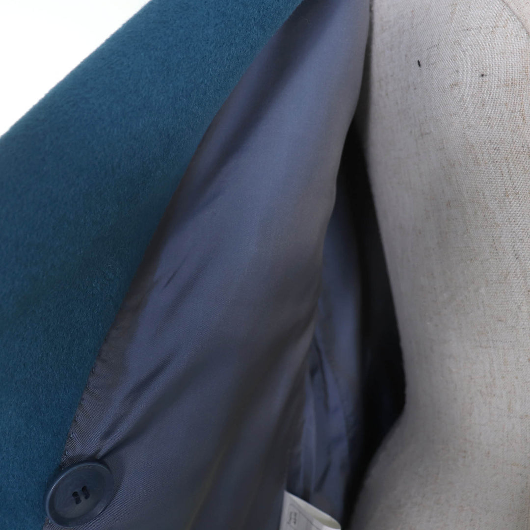 Pristine TAGLIATORE coat cashmere blend blue Angola Women 42 CFDL10P
