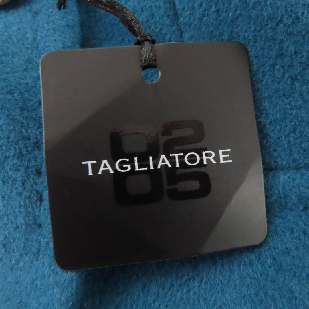 Pristine TAGLIATORE coat cashmere blend blue Angola Women 42 CFDL10P