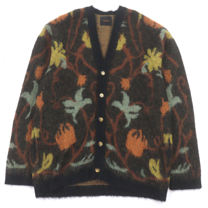Excellent Taiga Igari cardigan BOUQUET CARDIGAN Black series mohair mens L