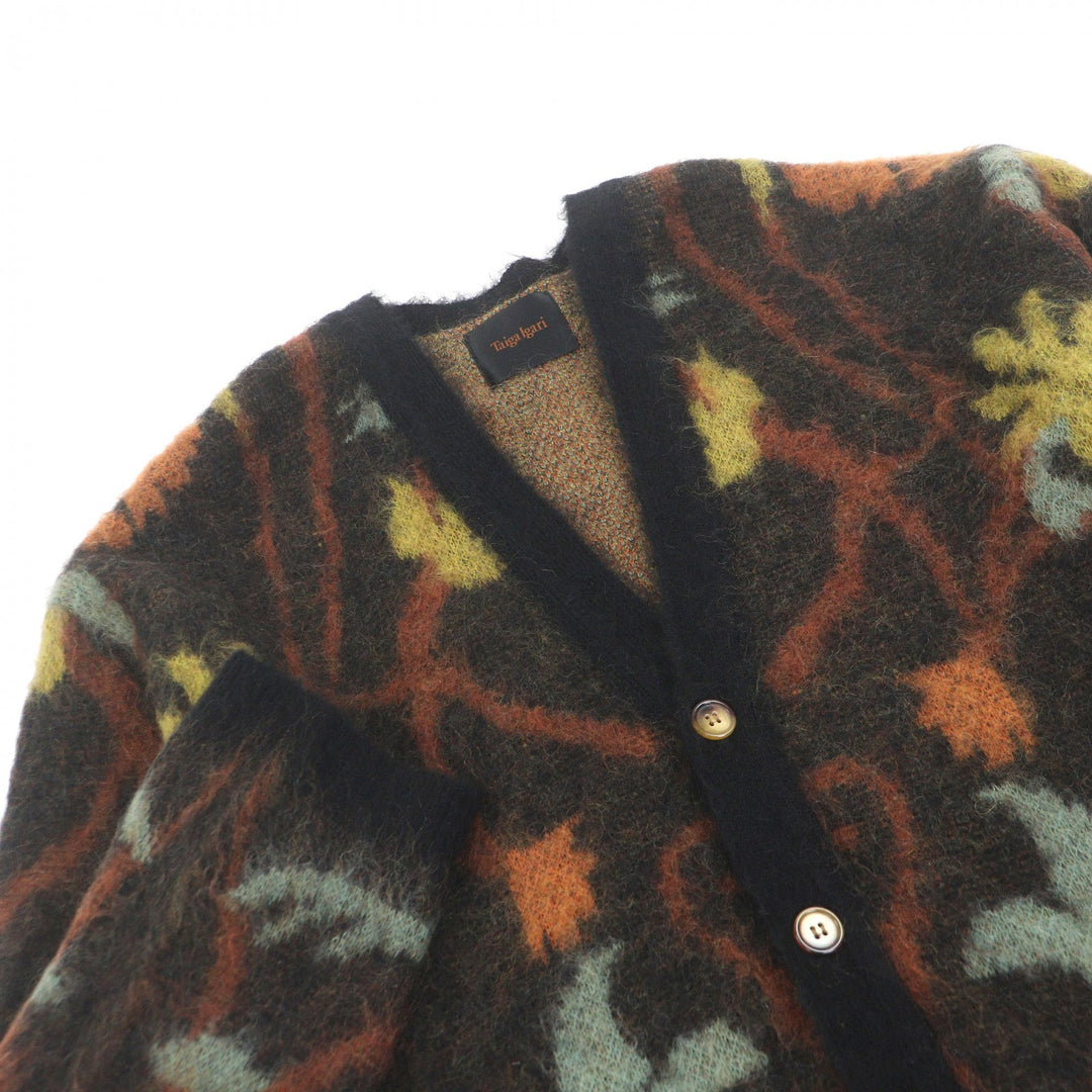 Excellent Taiga Igari cardigan BOUQUET CARDIGAN Black series mohair mens L