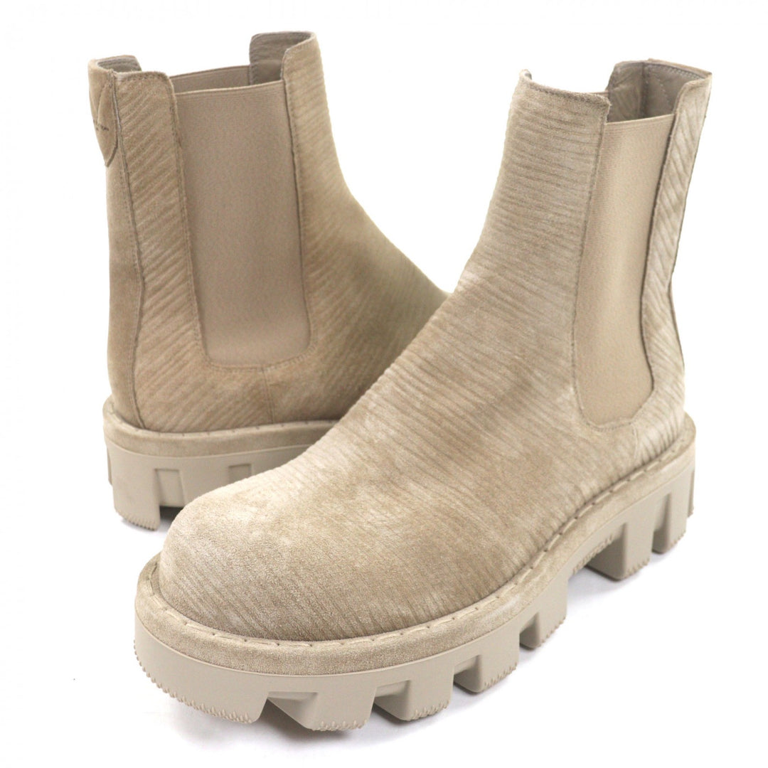 Pristine LOUIS VUITTON Checkered Chelsea boots beige Suede leather mens 7 1AD9S5