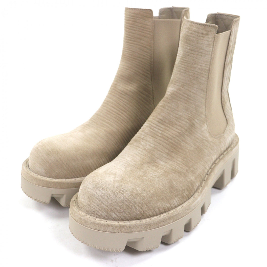Pristine LOUIS VUITTON Checkered Chelsea boots beige Suede leather mens 7 1AD9S5