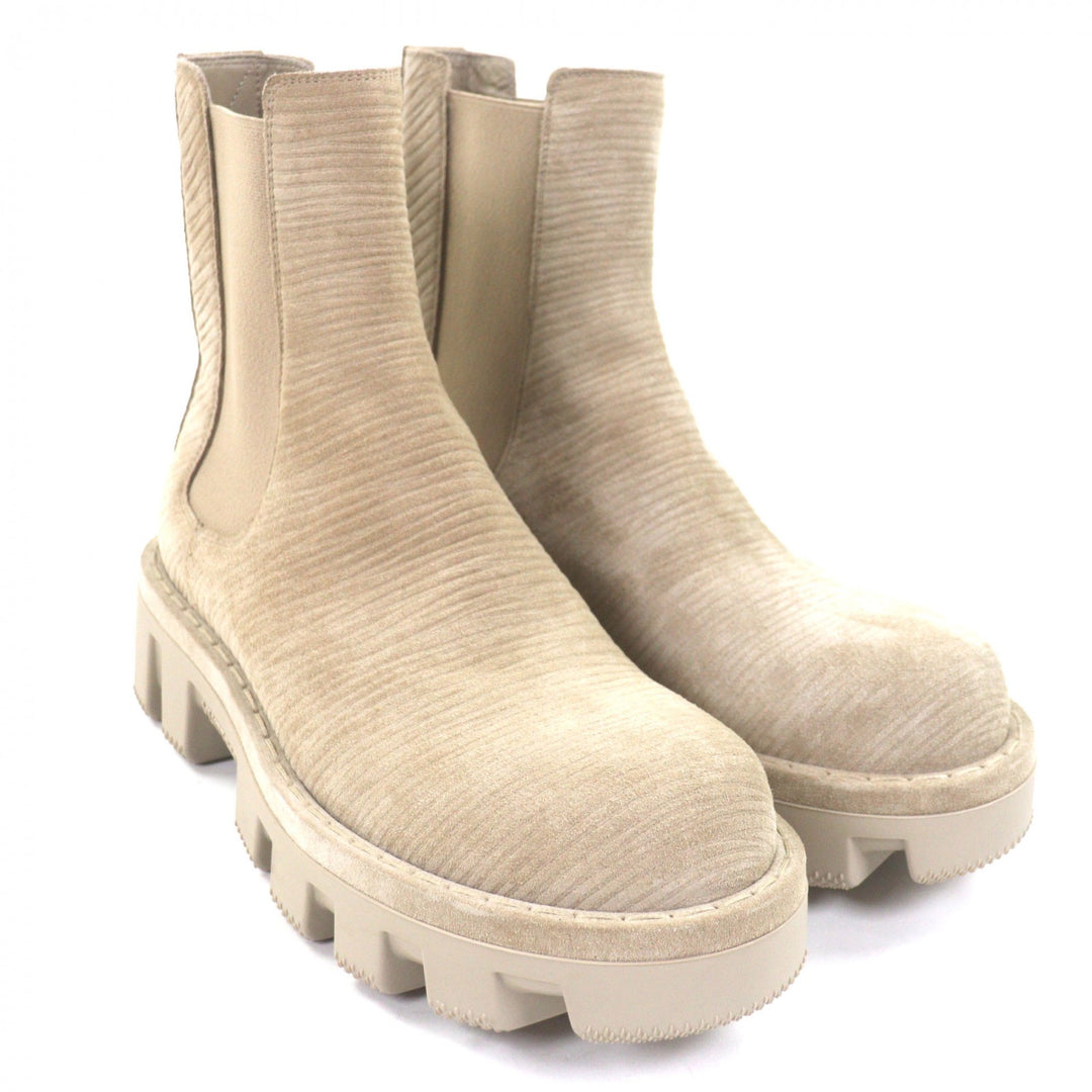 Pristine LOUIS VUITTON Checkered Chelsea boots beige Suede leather mens 7 1AD9S5