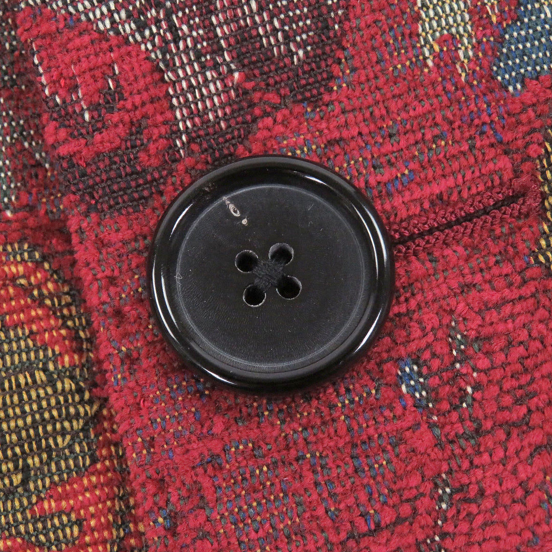 Excellent DOLCE&GABBANA Chester coat Black tag, all-over floral jacquard