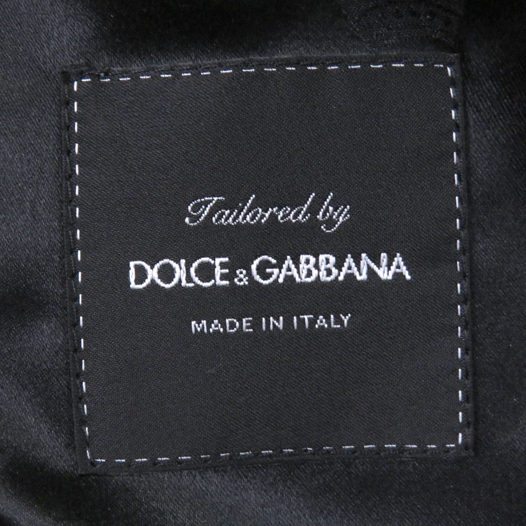Excellent DOLCE&GABBANA Chester coat Black tag, all-over floral jacquard