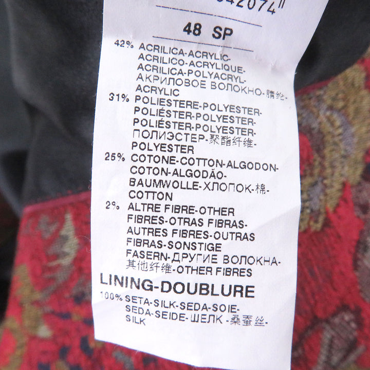 Excellent DOLCE&GABBANA Chester coat Black tag, all-over floral jacquard