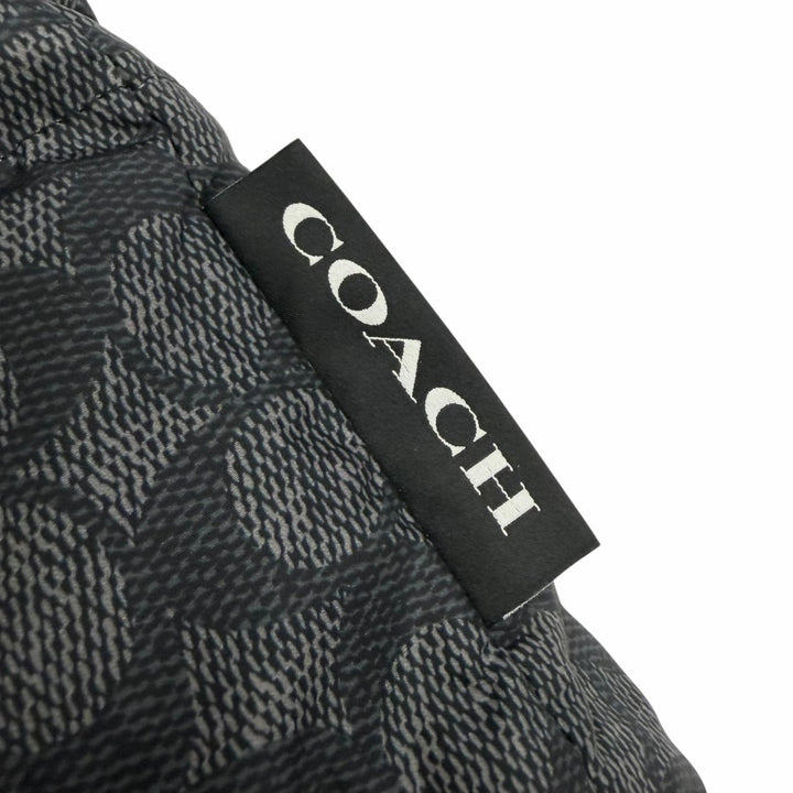 Great COACH Down jacket Signature Zip-up black polyester mens M CU798