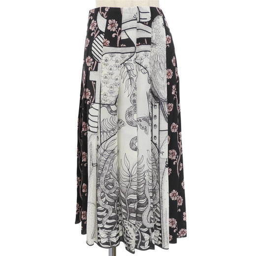 Excellent GUCCI flare skirt black silk Women 40 469779