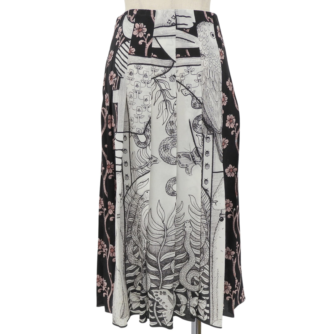 Excellent GUCCI flare skirt black silk Women 40 469779