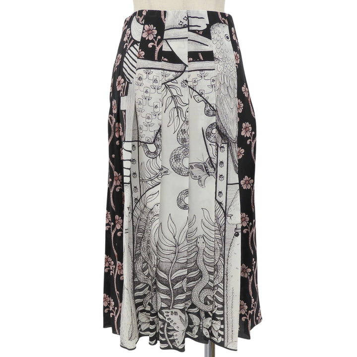 Excellent GUCCI flare skirt black silk Women 40 469779