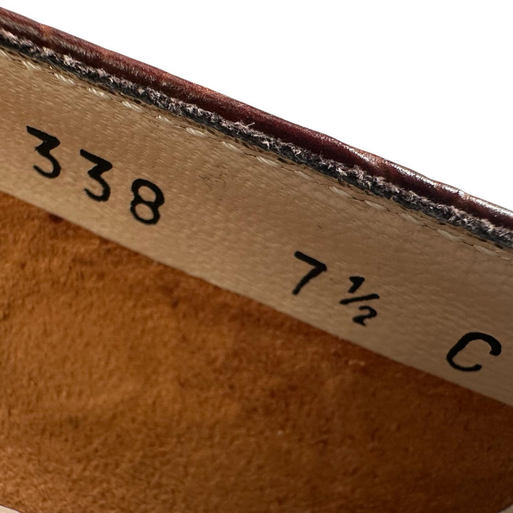 Pristine Salvatore Ferragamo pumps VARA Croco embossed Brown Women 7.5
