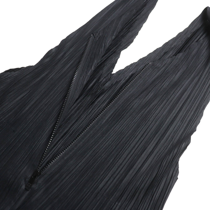 Great PLEATS PLEASE V-neck overalls/jumpsuit/all-in-one black 3 PP53-JI404