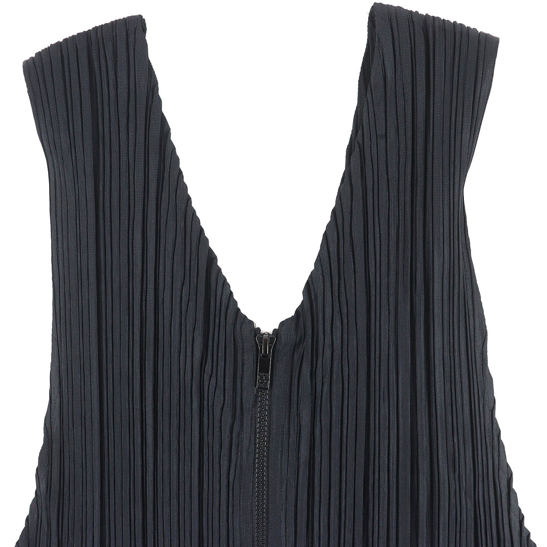 Great PLEATS PLEASE V-neck overalls/jumpsuit/all-in-one black 3 PP53-JI404