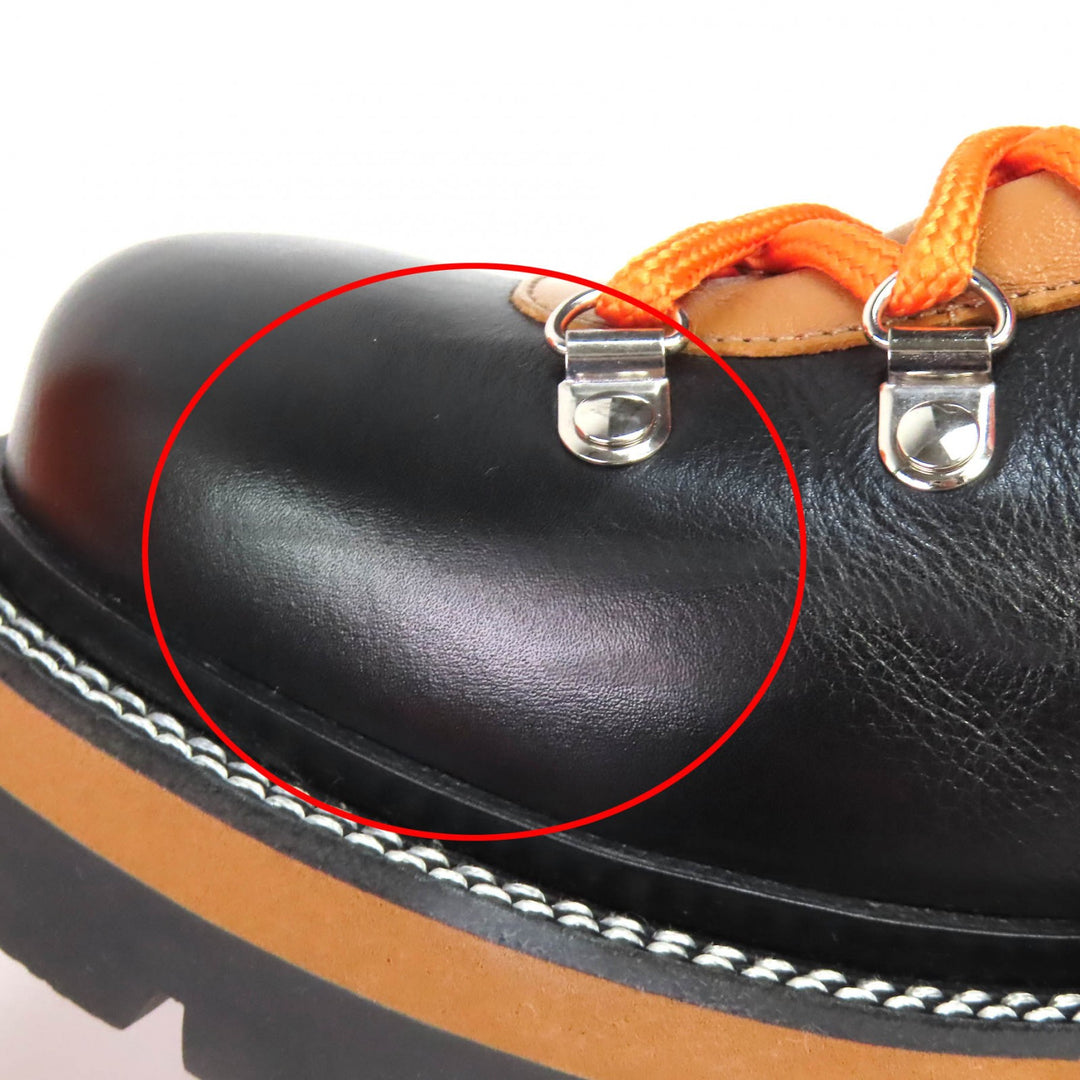 Great HERMES short boots Hike H logo trekking boots black leather 41 232943Z