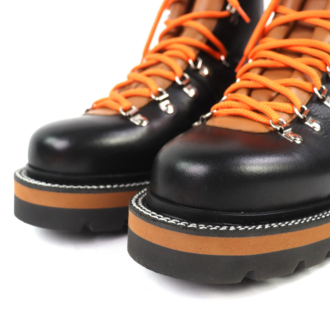 Great HERMES short boots Hike H logo trekking boots black leather 41 232943Z