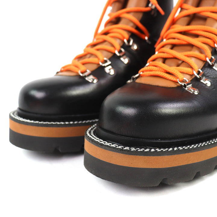 Great HERMES short boots Hike H logo trekking boots black leather 41 232943Z