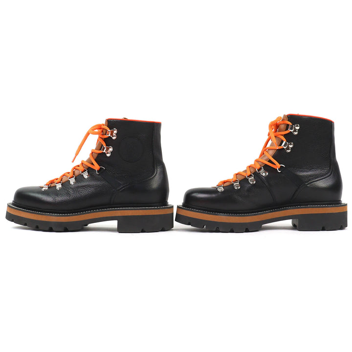 Great HERMES short boots Hike H logo trekking boots black leather 41 232943Z