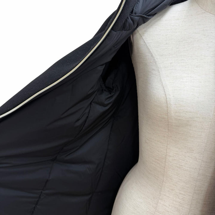 Great Herno down coat black wool Women 44 PI001564D