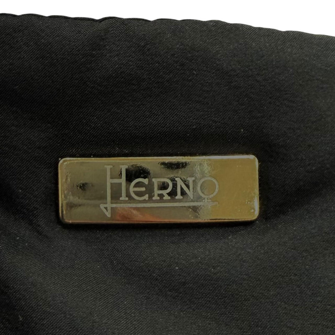 Great Herno down coat black wool Women 44 PI001564D
